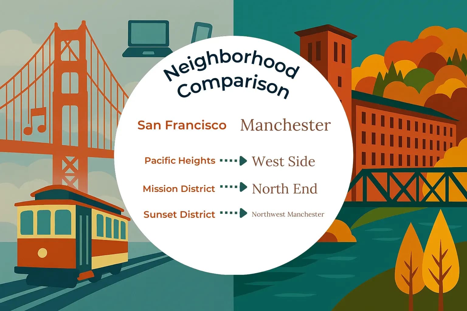 San Francisco vs Manchester Neighborhood Comparison
