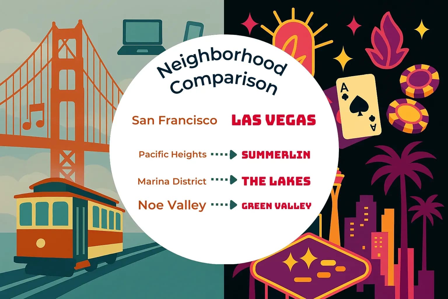 San Francisco vs Las Vegas Neighborhood Comparison