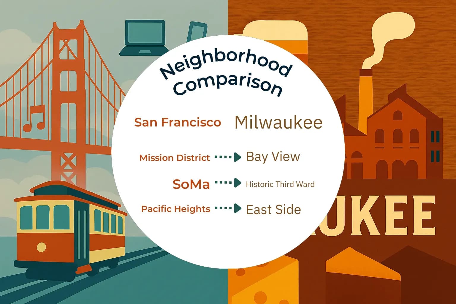 San Francisco vs Milwaukee Neighborhood Comparison