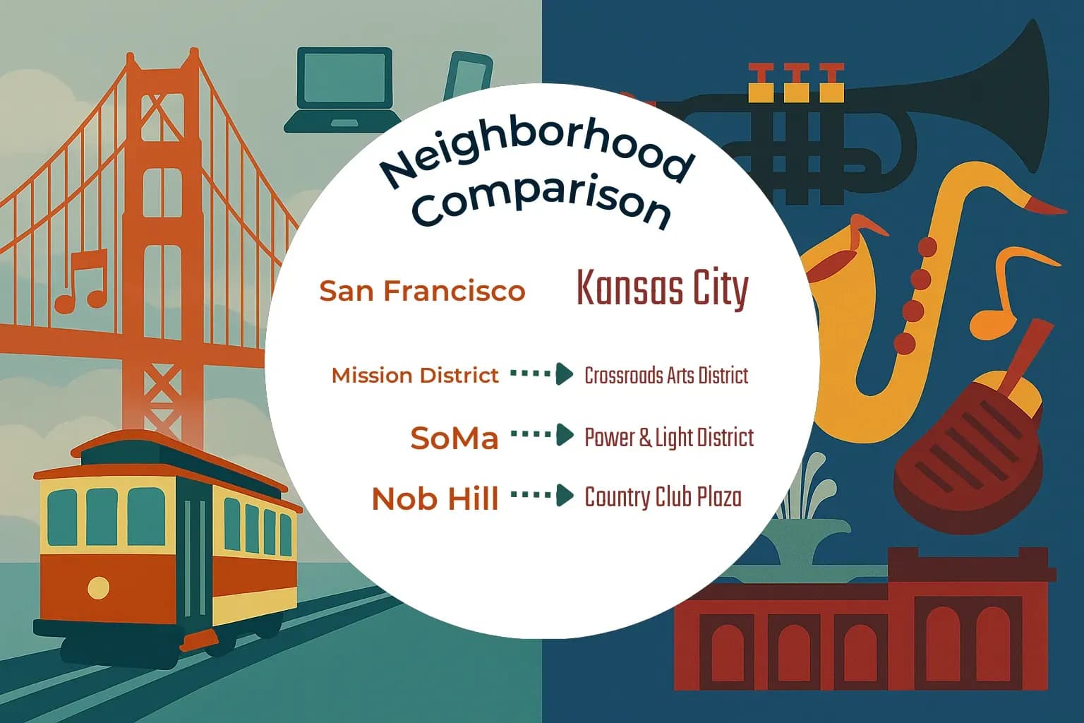 San Francisco vs Kansas City Neighborhood Comparison