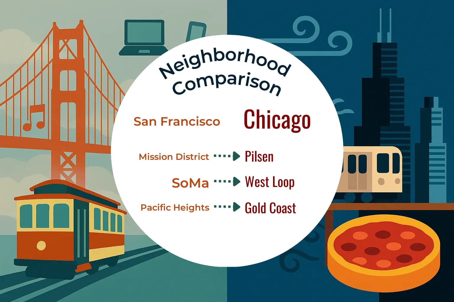 San Francisco vs Chicago Neighborhood Comparison