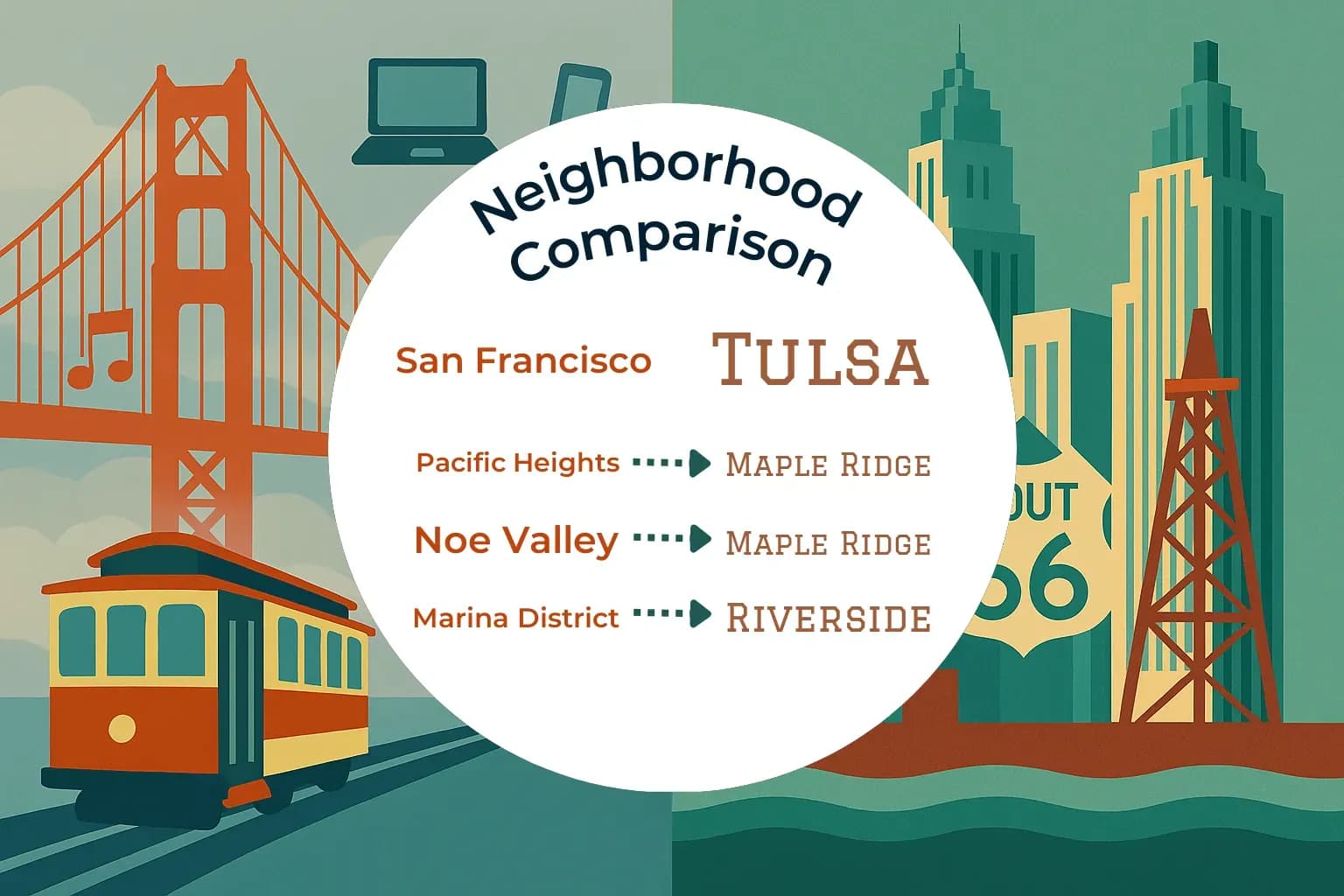 San Francisco vs Tulsa Neighborhood Comparison