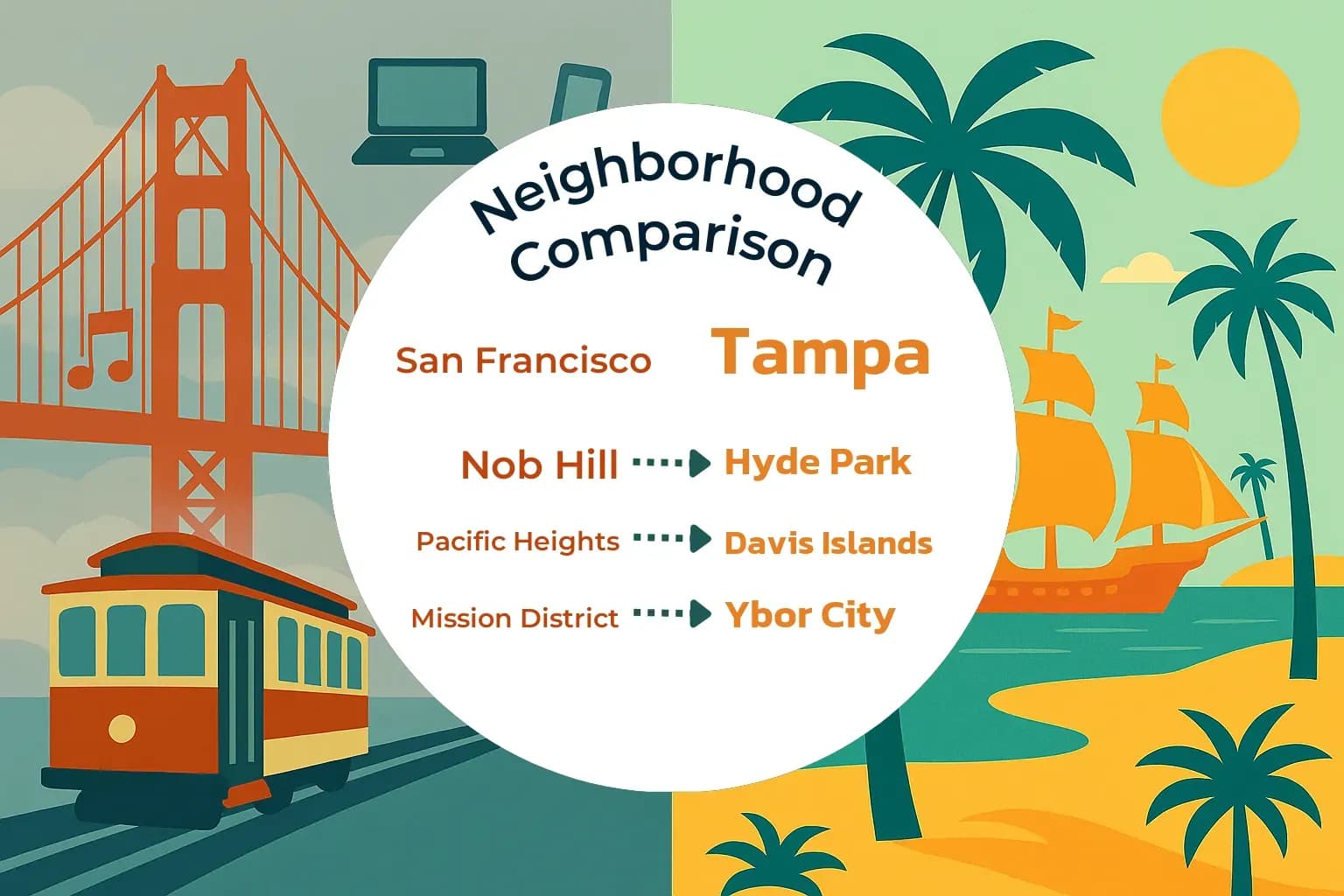 San Francisco vs Tampa Neighborhood Comparison
