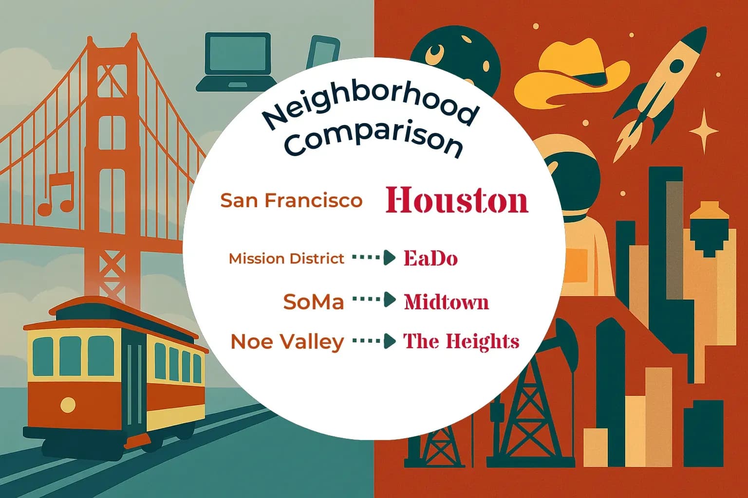 San Francisco vs Houston Neighborhood Comparison