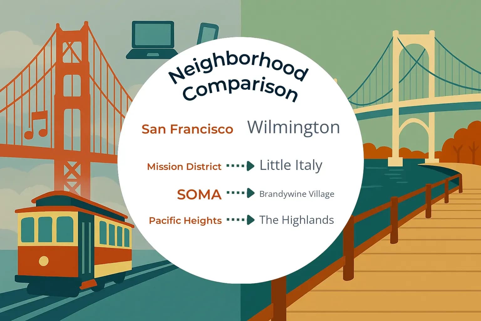 San Francisco vs Wilmington Neighborhood Comparison
