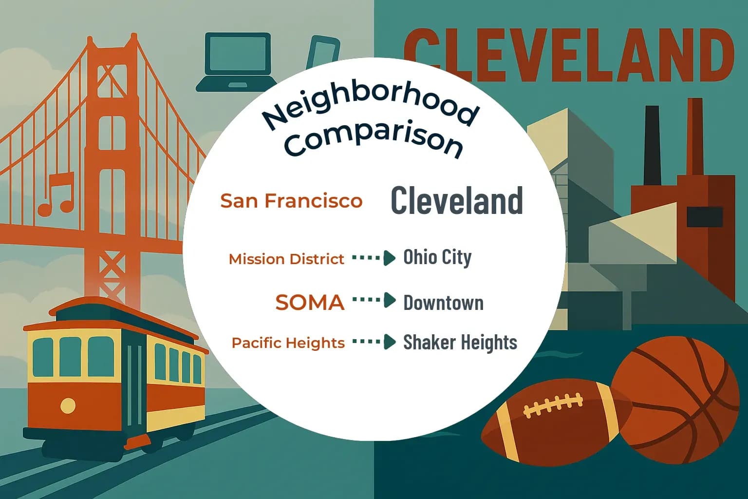 San Francisco vs Cleveland Neighborhood Comparison