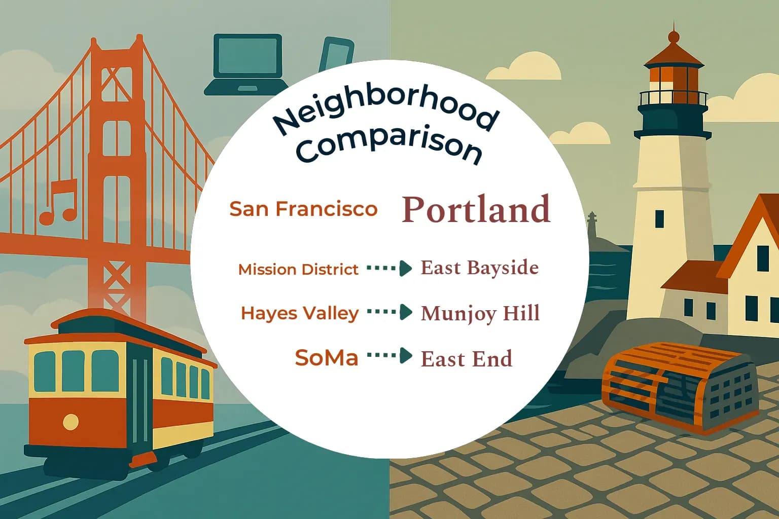 San Francisco vs Portland Neighborhood Comparison