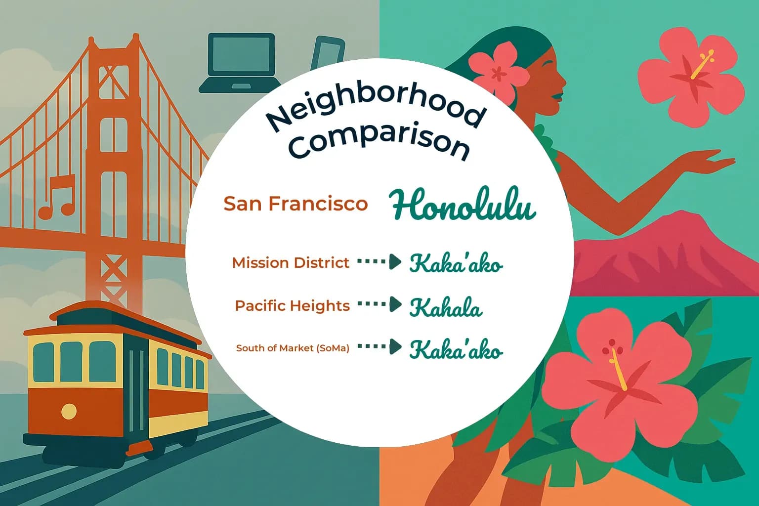 San Francisco vs Honolulu Neighborhood Comparison