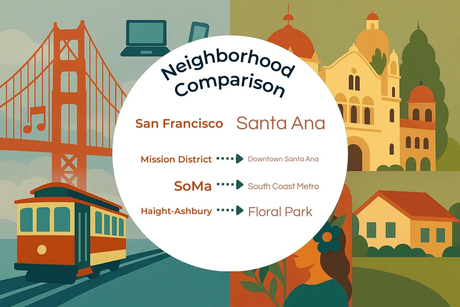 San Francisco vs Santa Ana Neighborhood Comparison
