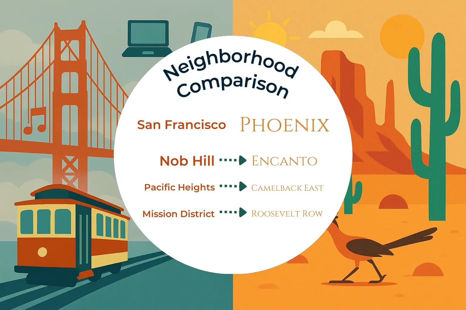 San Francisco vs Phoenix Neighborhood Comparison