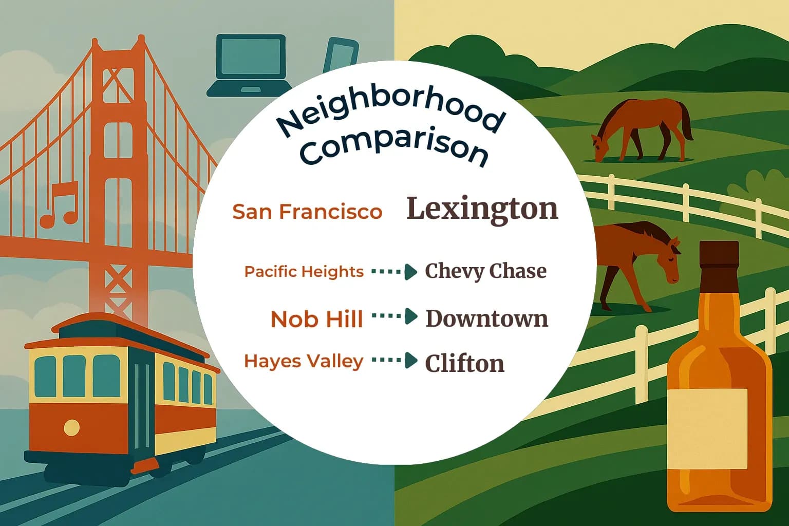 San Francisco vs Lexington Neighborhood Comparison