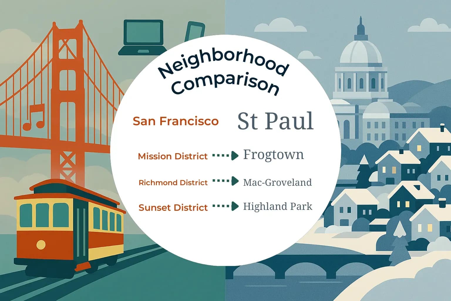 San Francisco vs St. Paul Neighborhood Comparison
