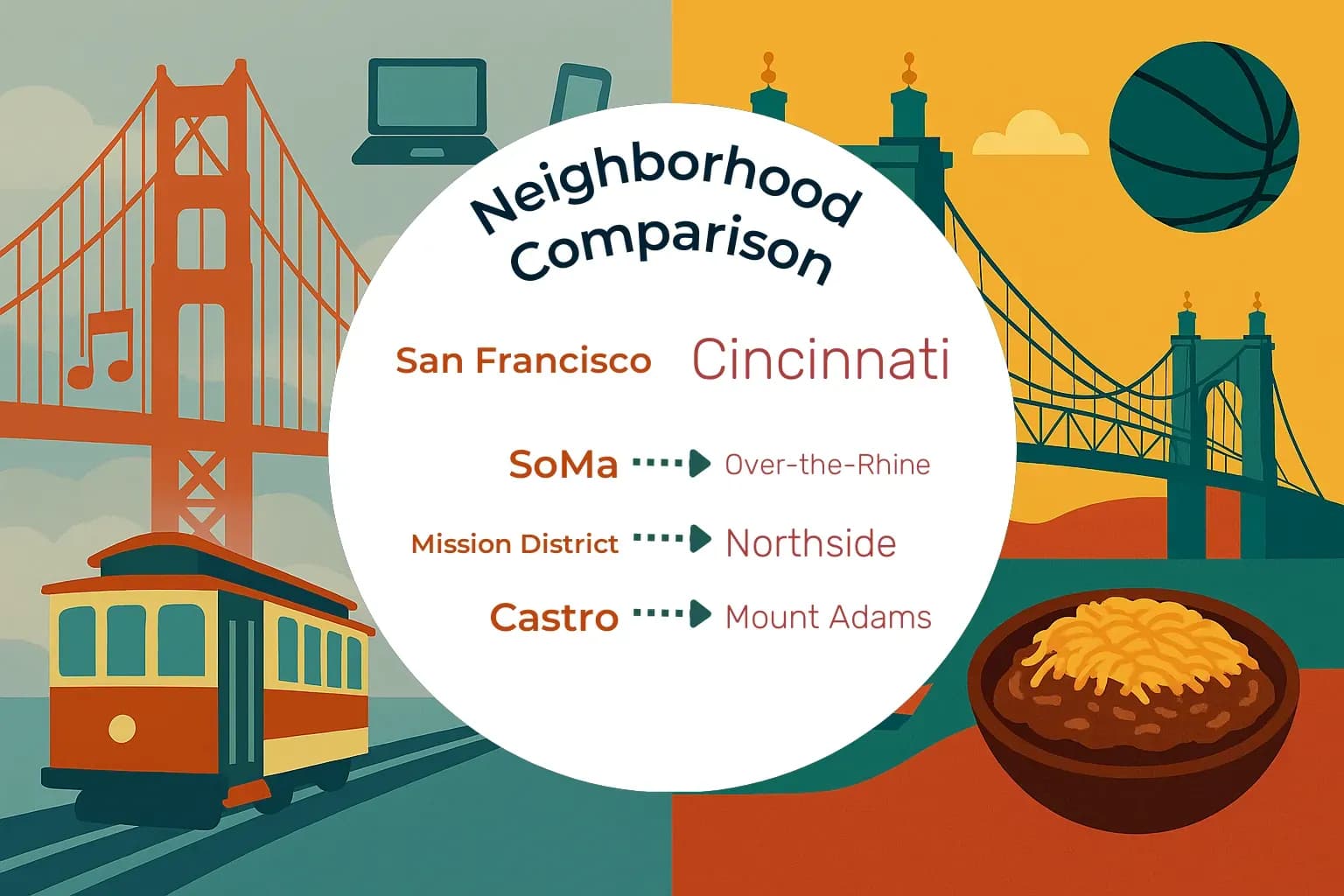 San Francisco vs Cincinnati Neighborhood Comparison