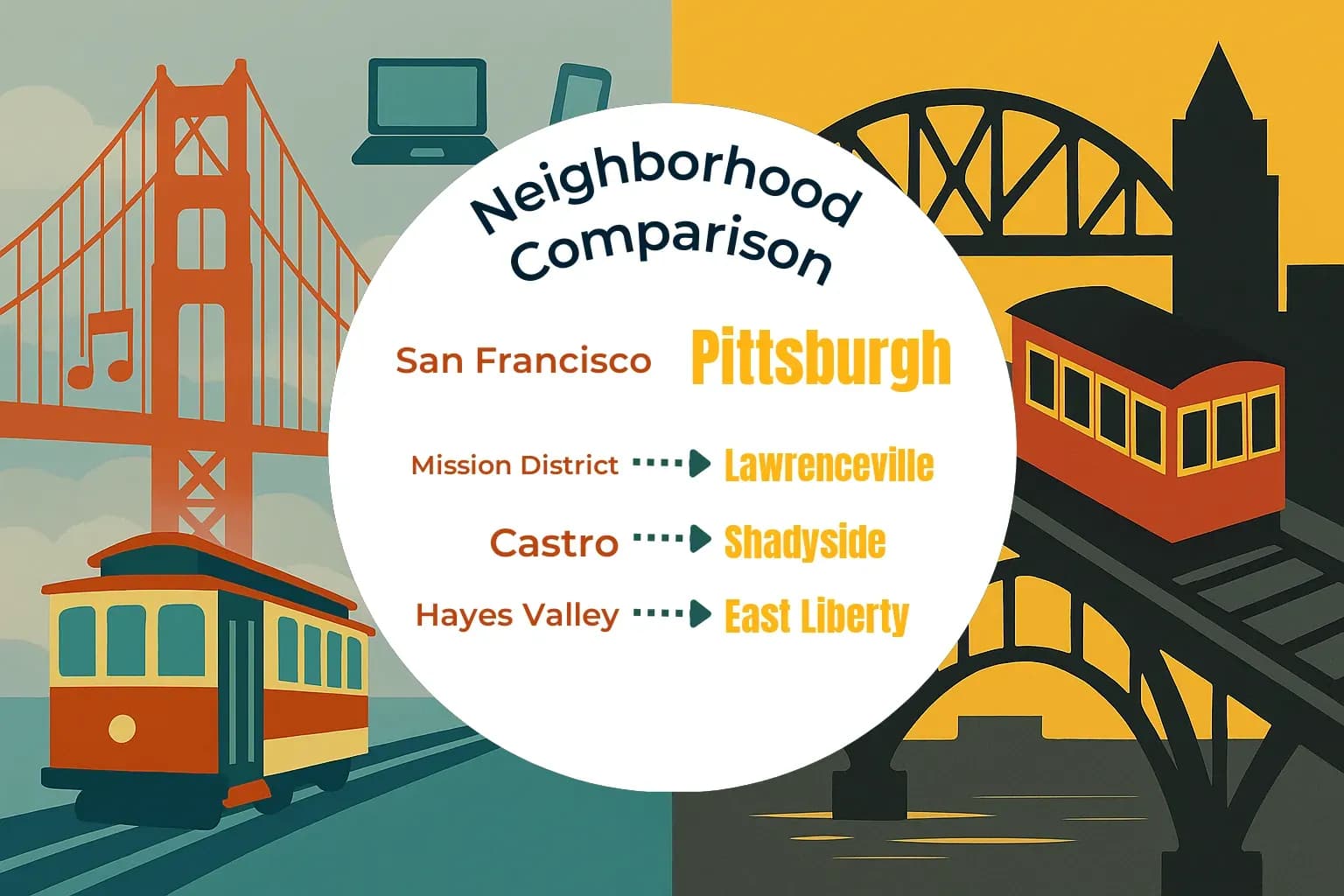 San Francisco vs Pittsburgh Neighborhood Comparison
