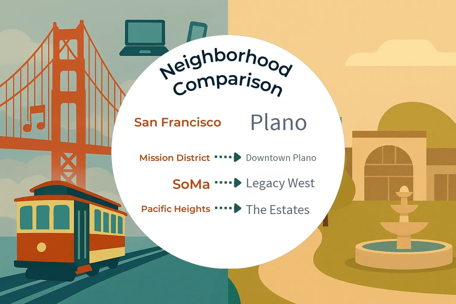 San Francisco vs Plano Neighborhood Comparison