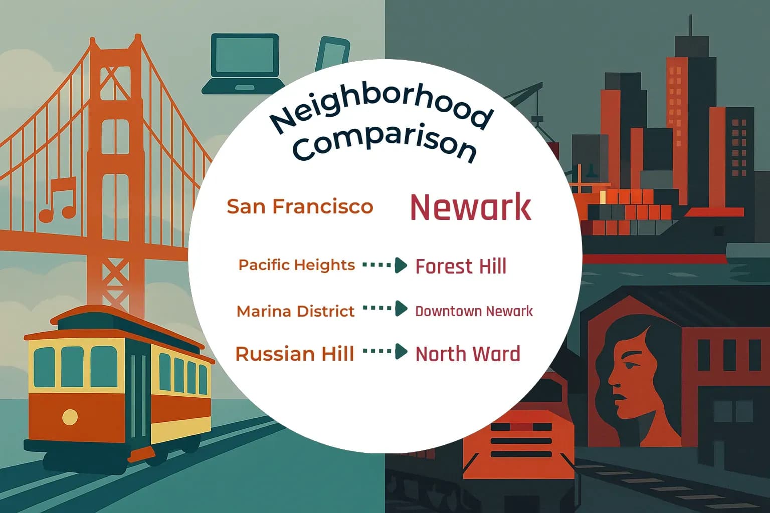 San Francisco vs Newark Neighborhood Comparison