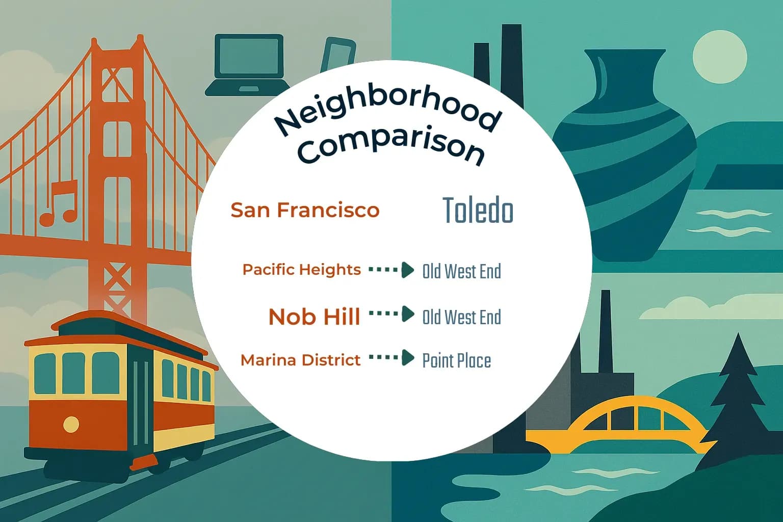 San Francisco vs Toledo Neighborhood Comparison