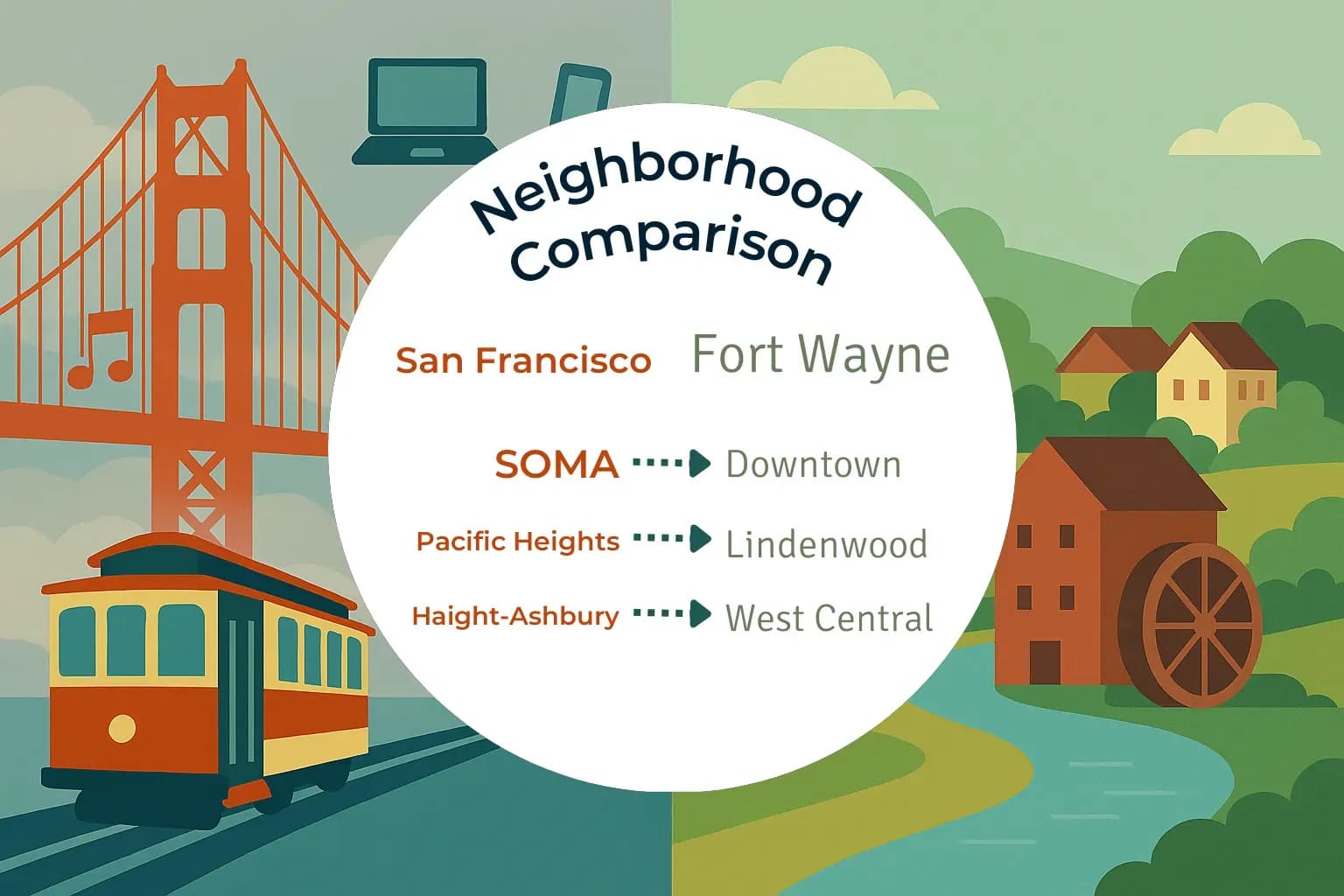 San Francisco vs Fort Wayne Neighborhood Comparison