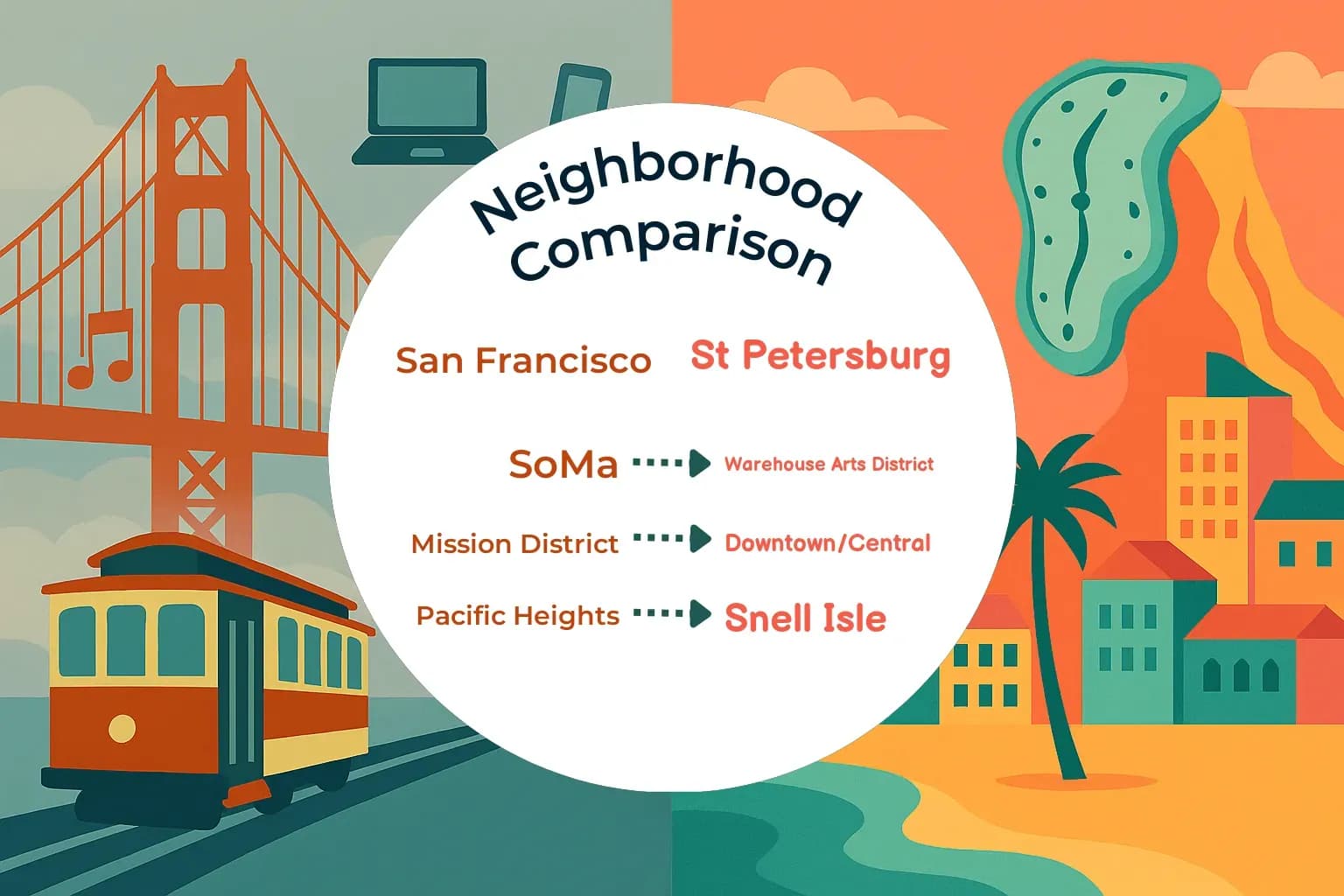 San Francisco vs St. Petersburg Neighborhood Comparison