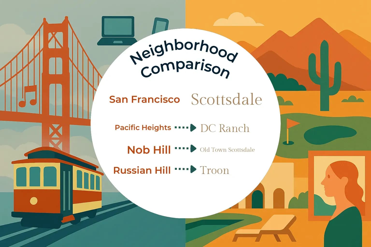 San Francisco vs Scottsdale Neighborhood Comparison