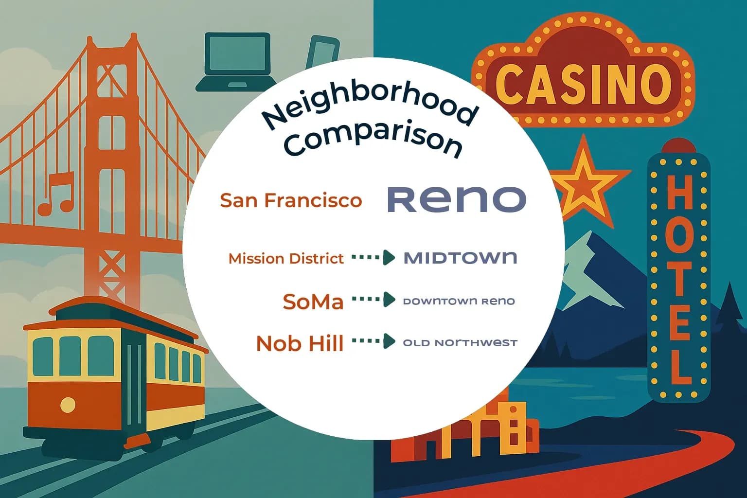 San Francisco vs Reno Neighborhood Comparison