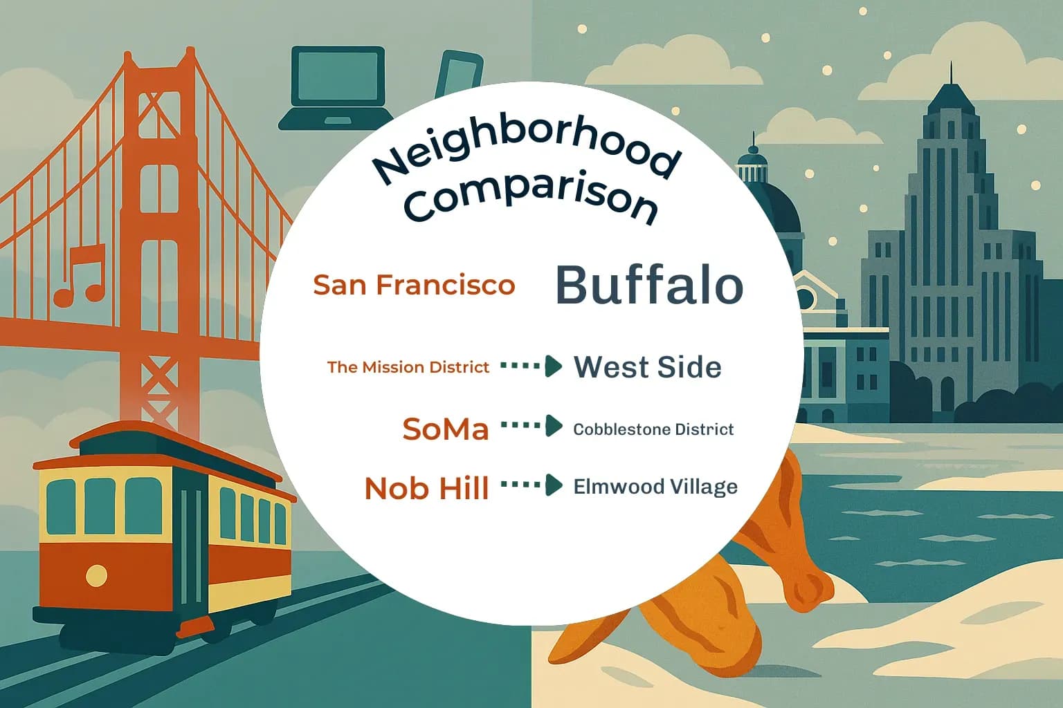 San Francisco vs Buffalo Neighborhood Comparison