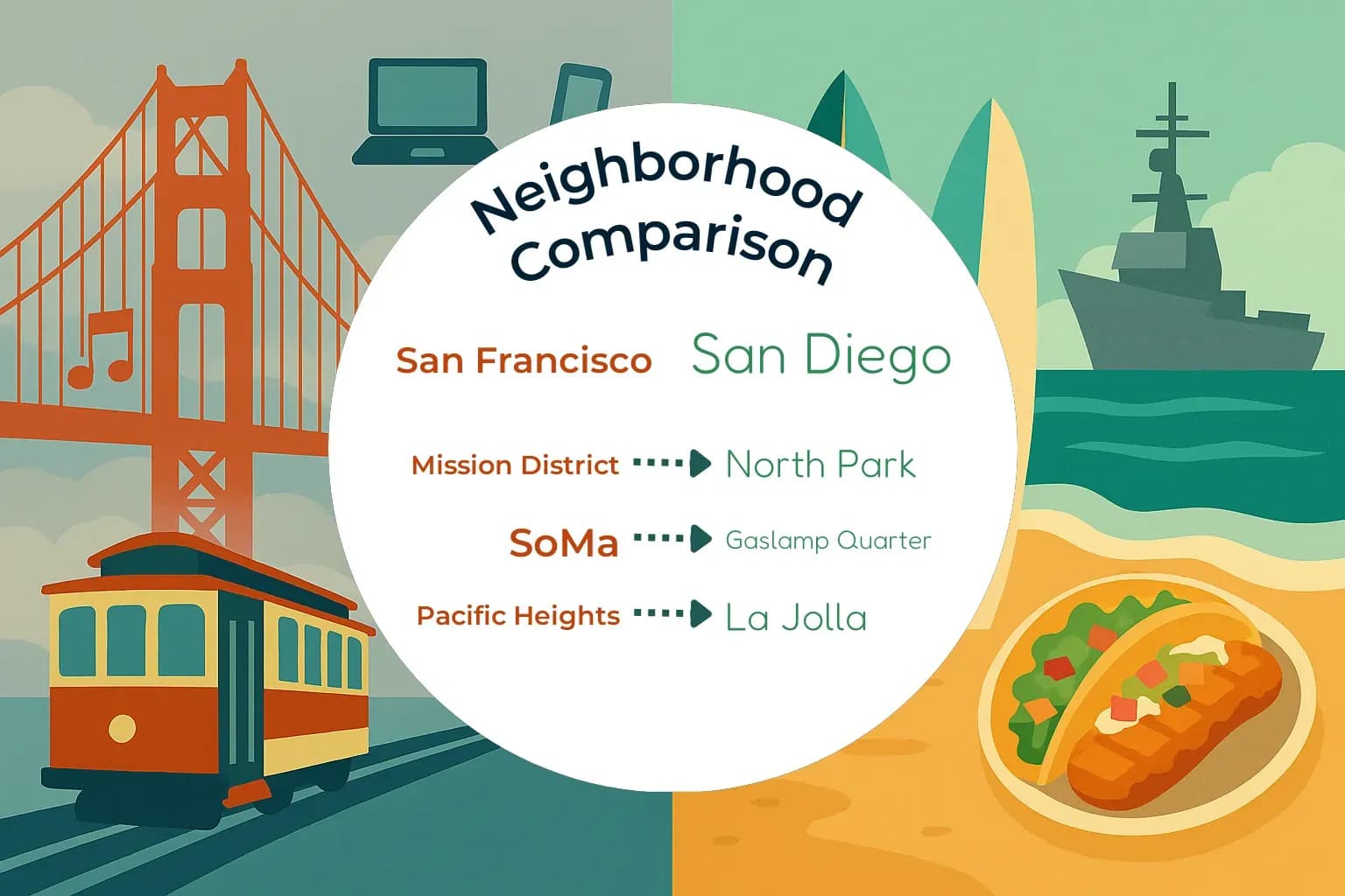 San Francisco vs San Diego Neighborhood Comparison