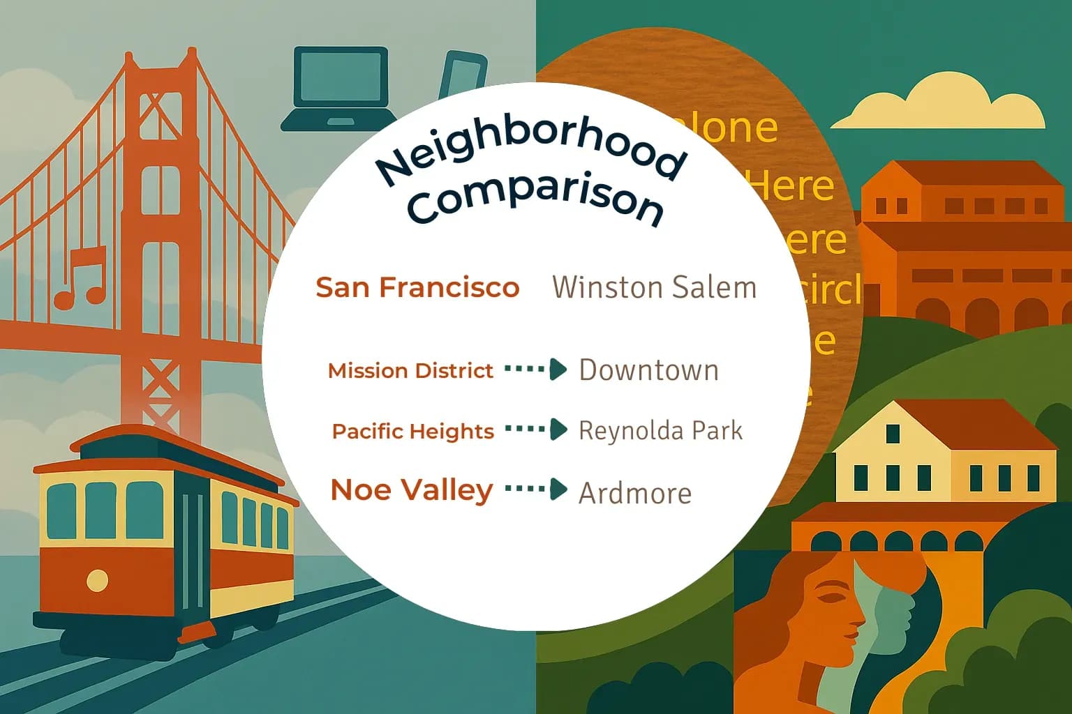 San Francisco vs Winston Salem Neighborhood Comparison