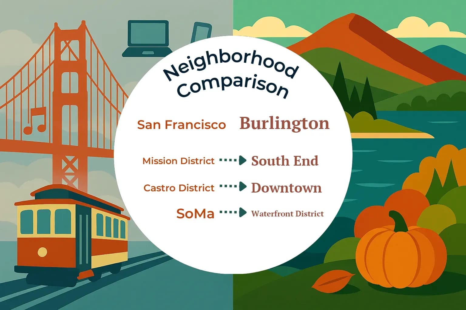 San Francisco vs Burlington Neighborhood Comparison