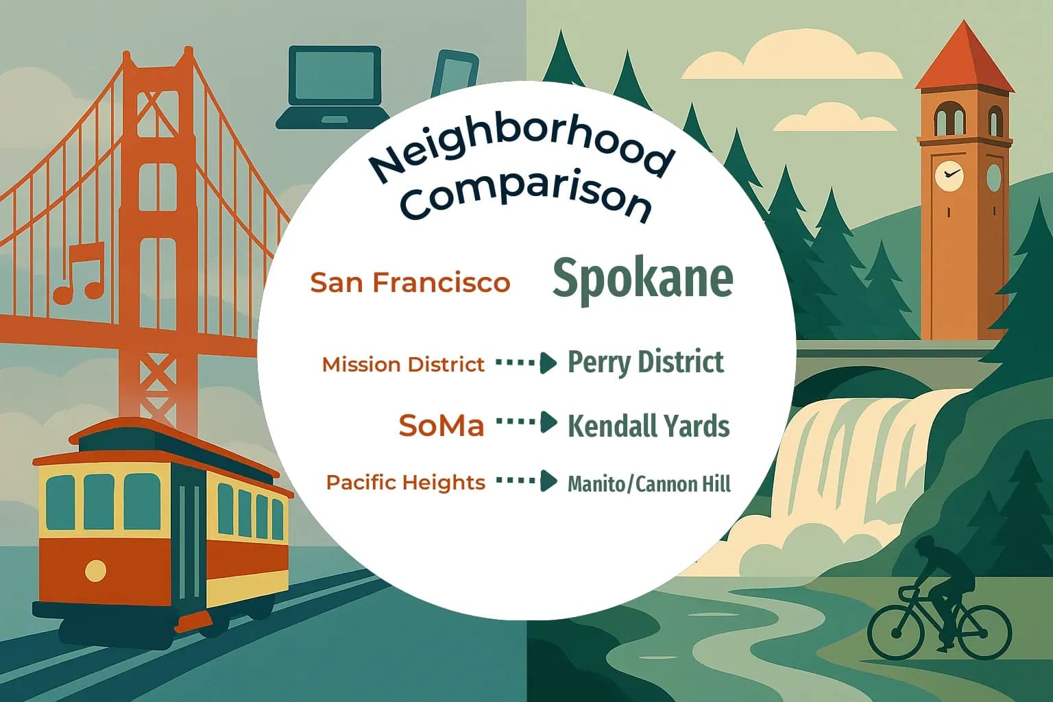 San Francisco vs Spokane Neighborhood Comparison