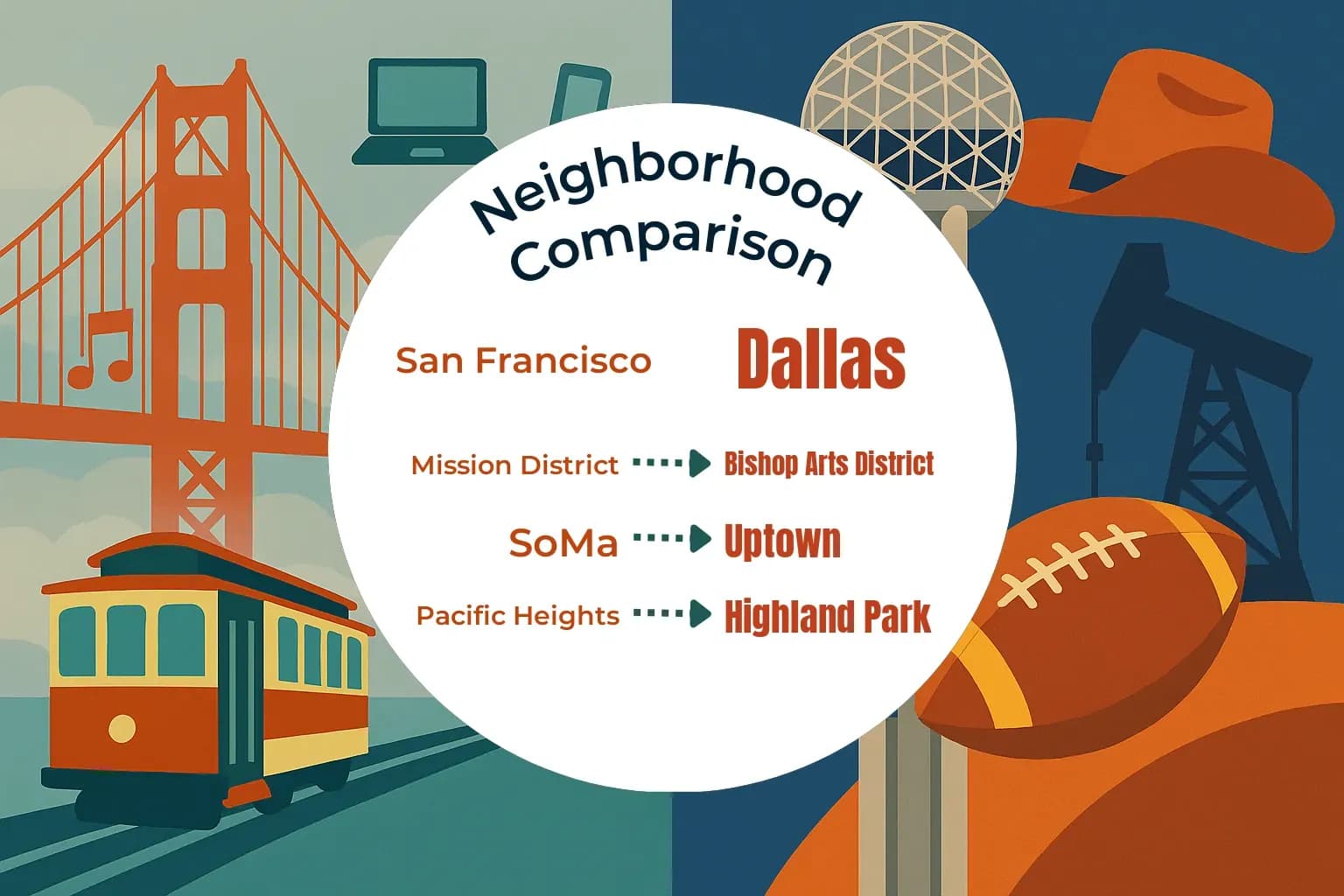 San Francisco vs Dallas Neighborhood Comparison