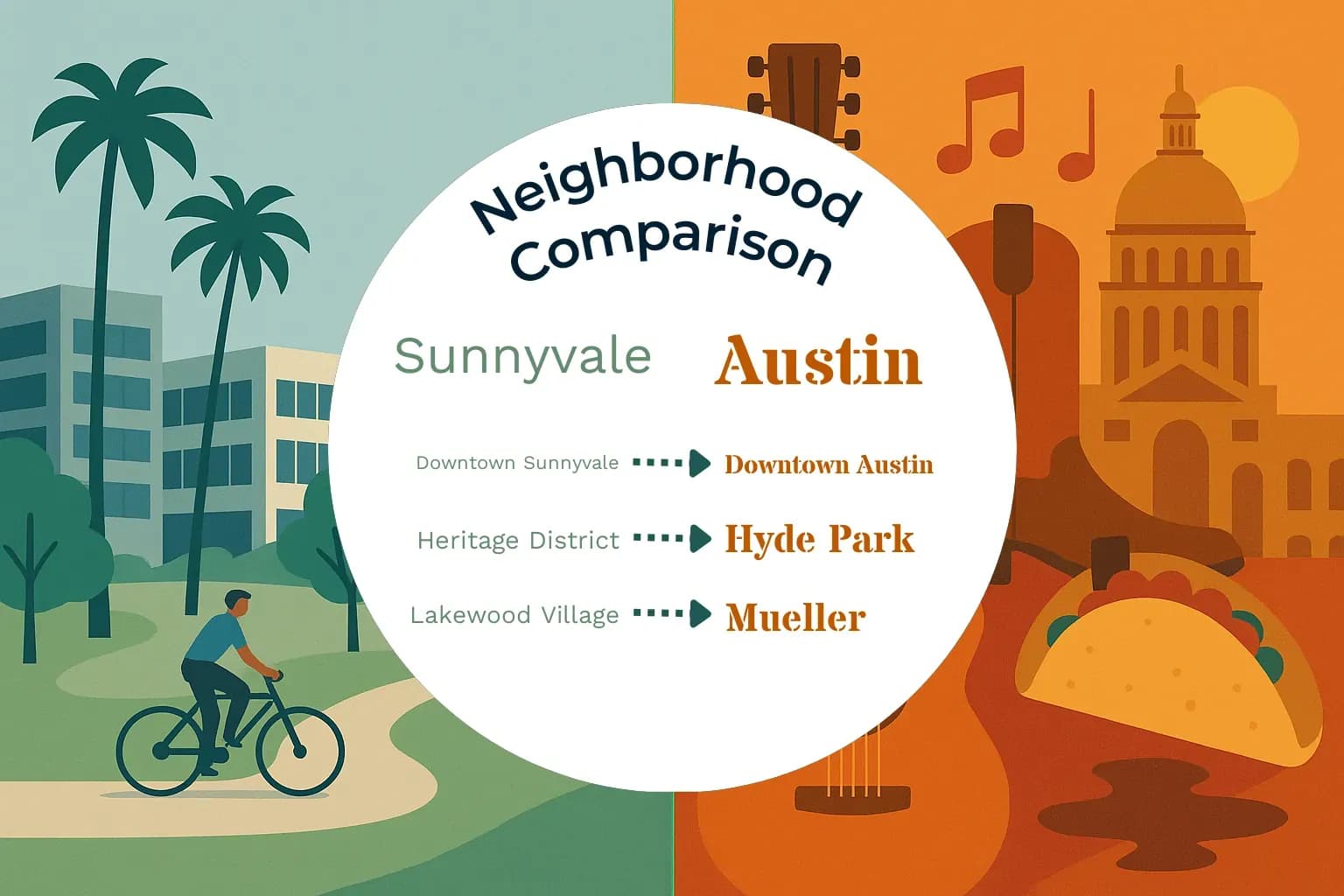 Sunnyvale vs Austin Neighborhood Comparison
