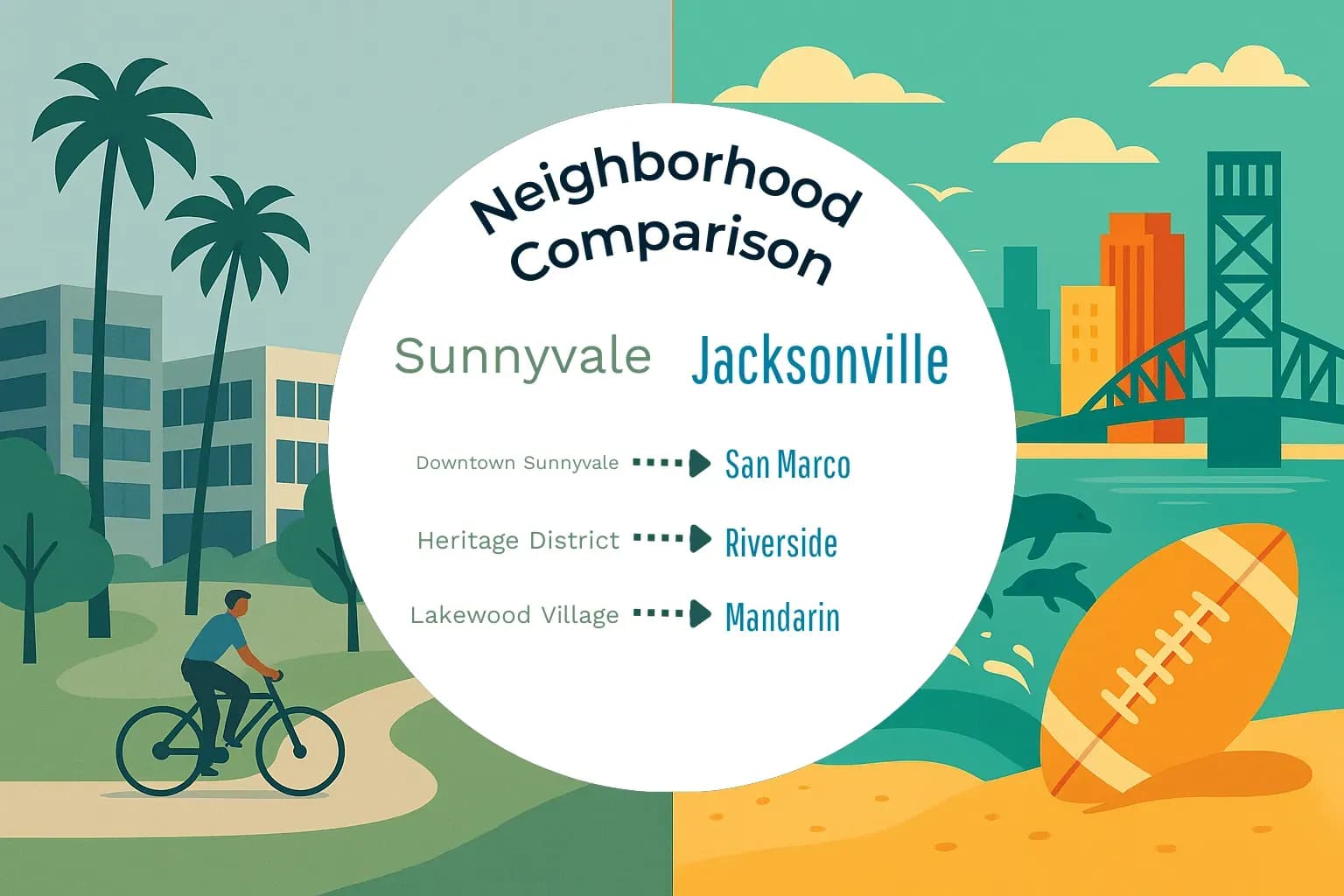Sunnyvale vs Jacksonville Neighborhood Comparison