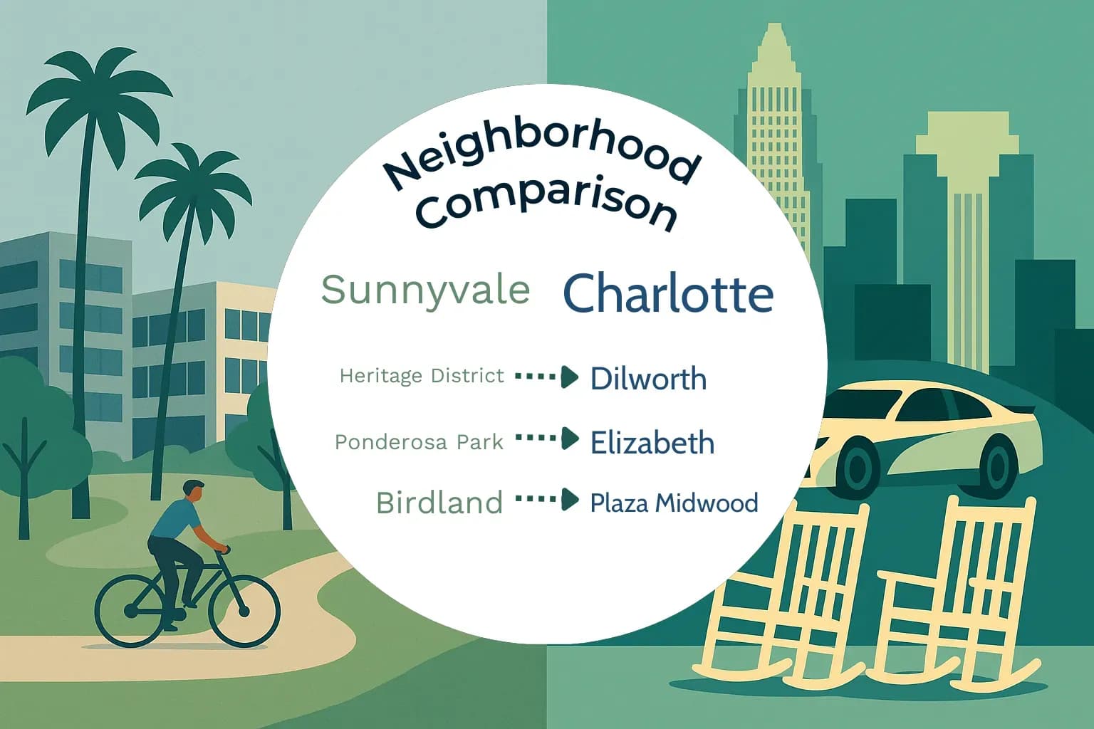 Sunnyvale vs Charlotte Neighborhood Comparison