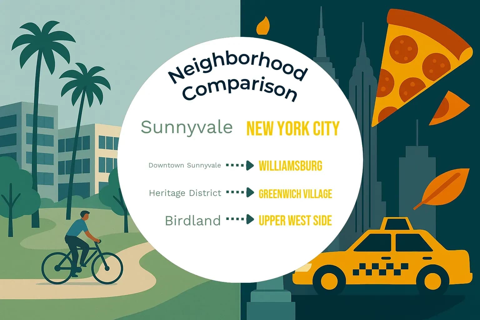 Sunnyvale vs New York City Neighborhood Comparison