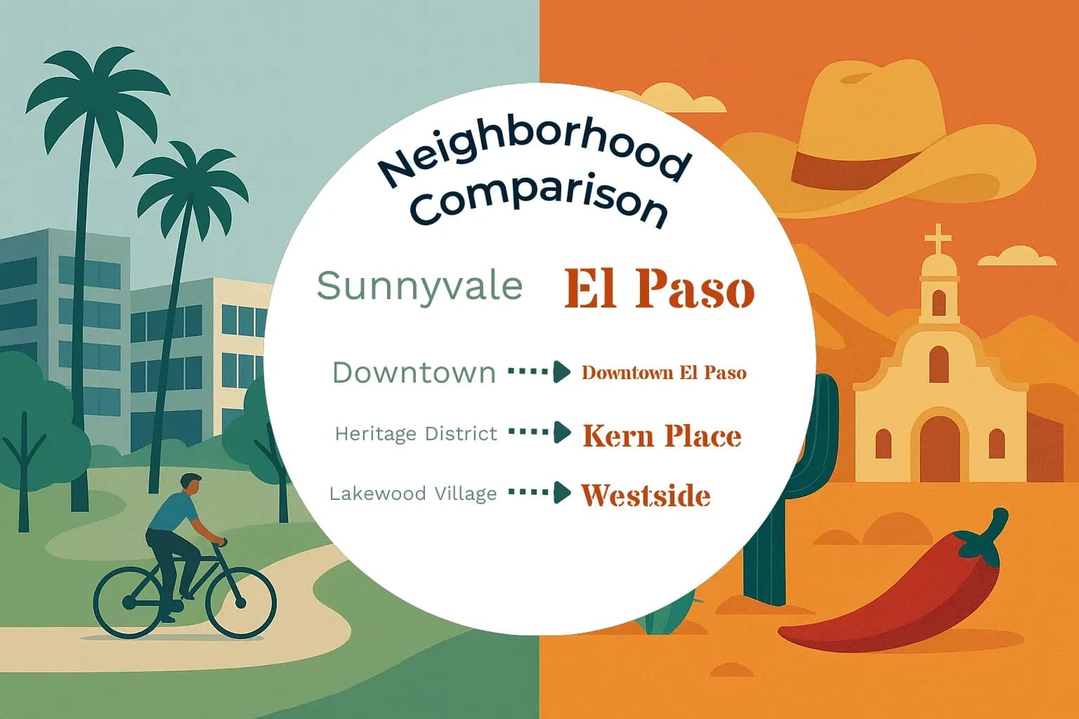 Sunnyvale vs El Paso Neighborhood Comparison