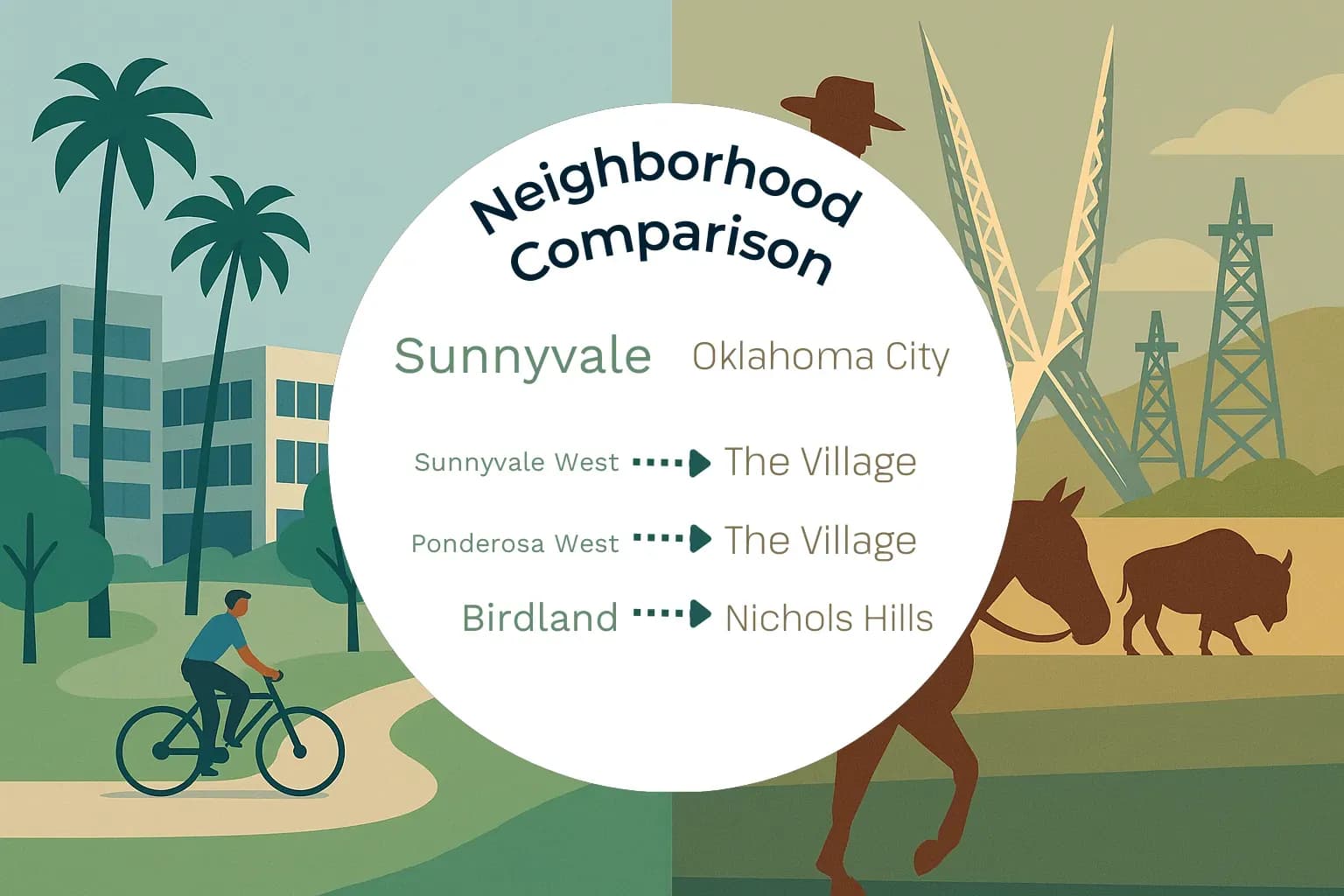 Sunnyvale vs Oklahoma City Neighborhood Comparison