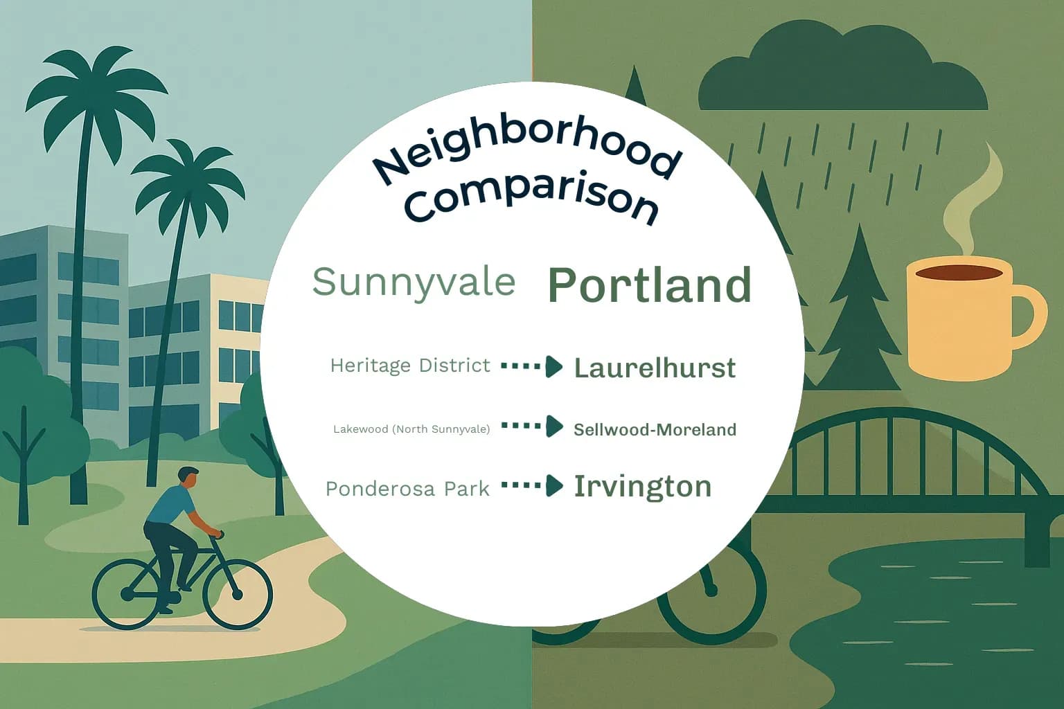 Sunnyvale vs Portland Neighborhood Comparison