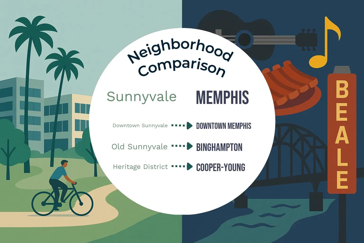 Sunnyvale vs Memphis Neighborhood Comparison