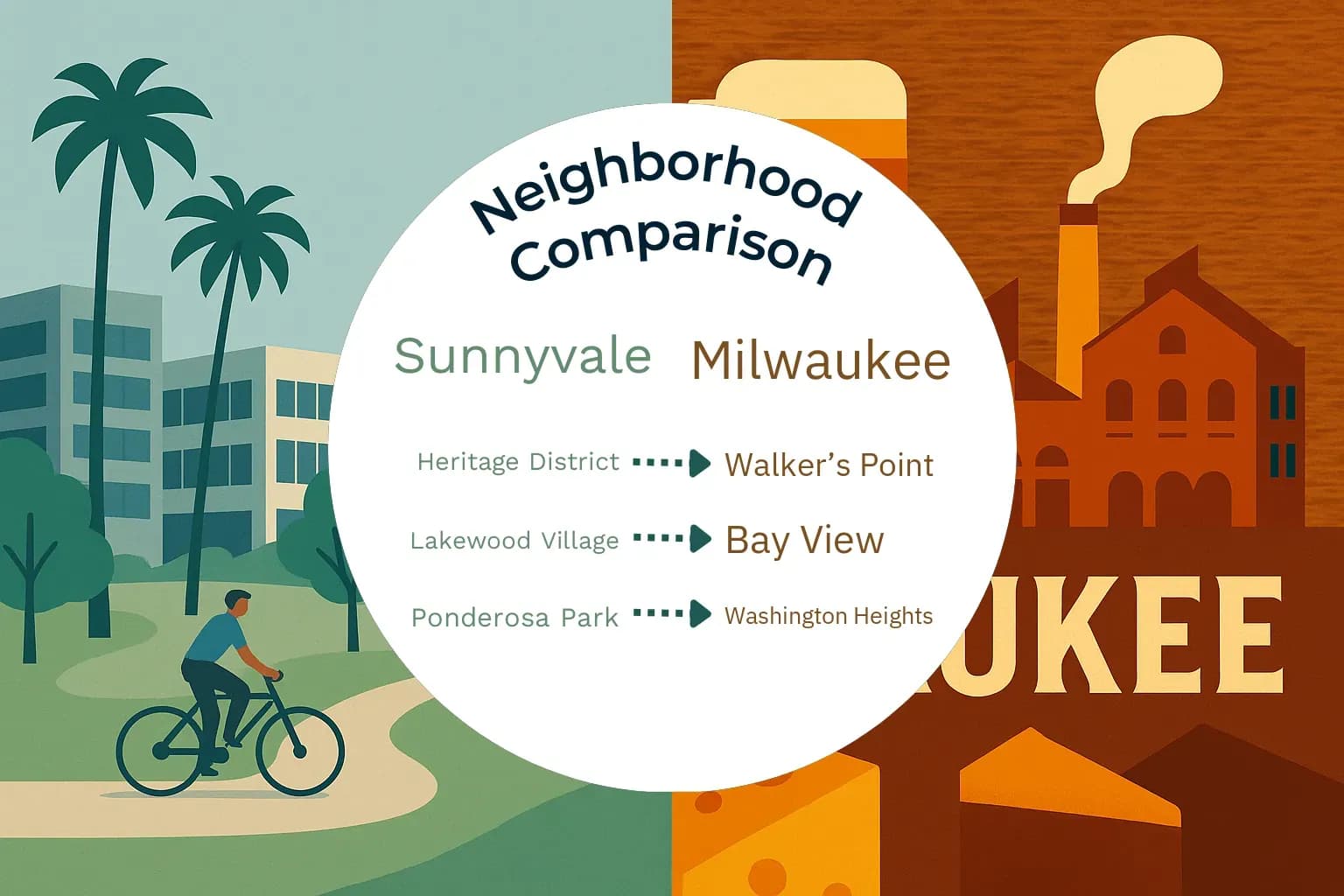 Sunnyvale vs Milwaukee Neighborhood Comparison