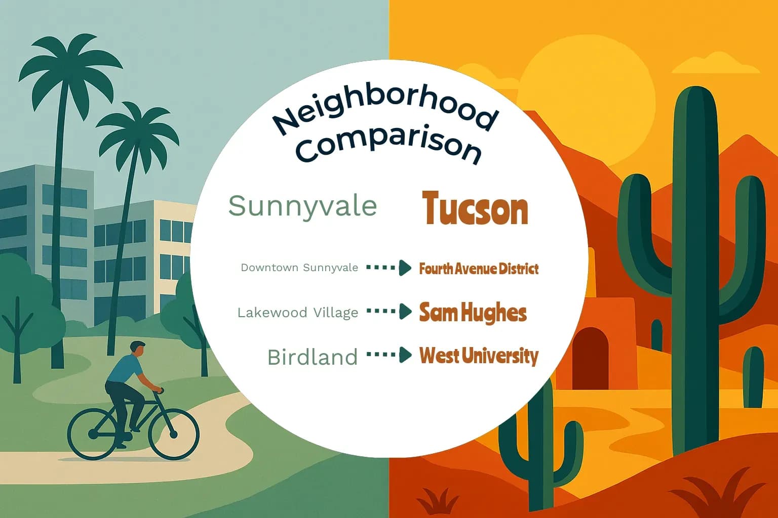 Sunnyvale vs Tucson Neighborhood Comparison