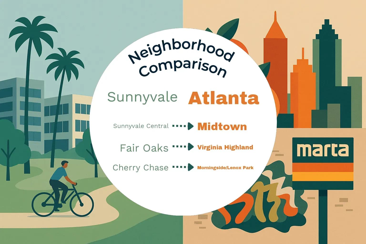 Sunnyvale vs Atlanta Neighborhood Comparison