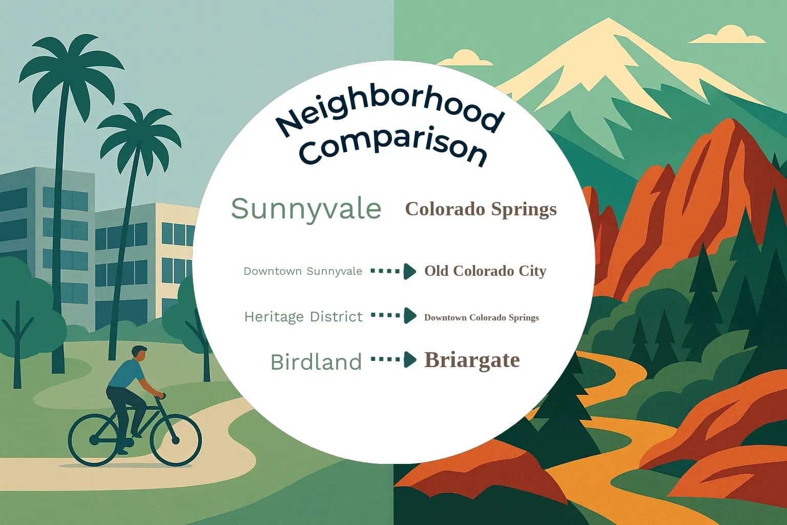 Sunnyvale vs Colorado Springs Neighborhood Comparison