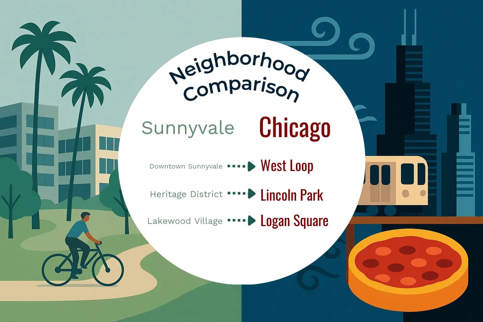 Sunnyvale vs Chicago Neighborhood Comparison