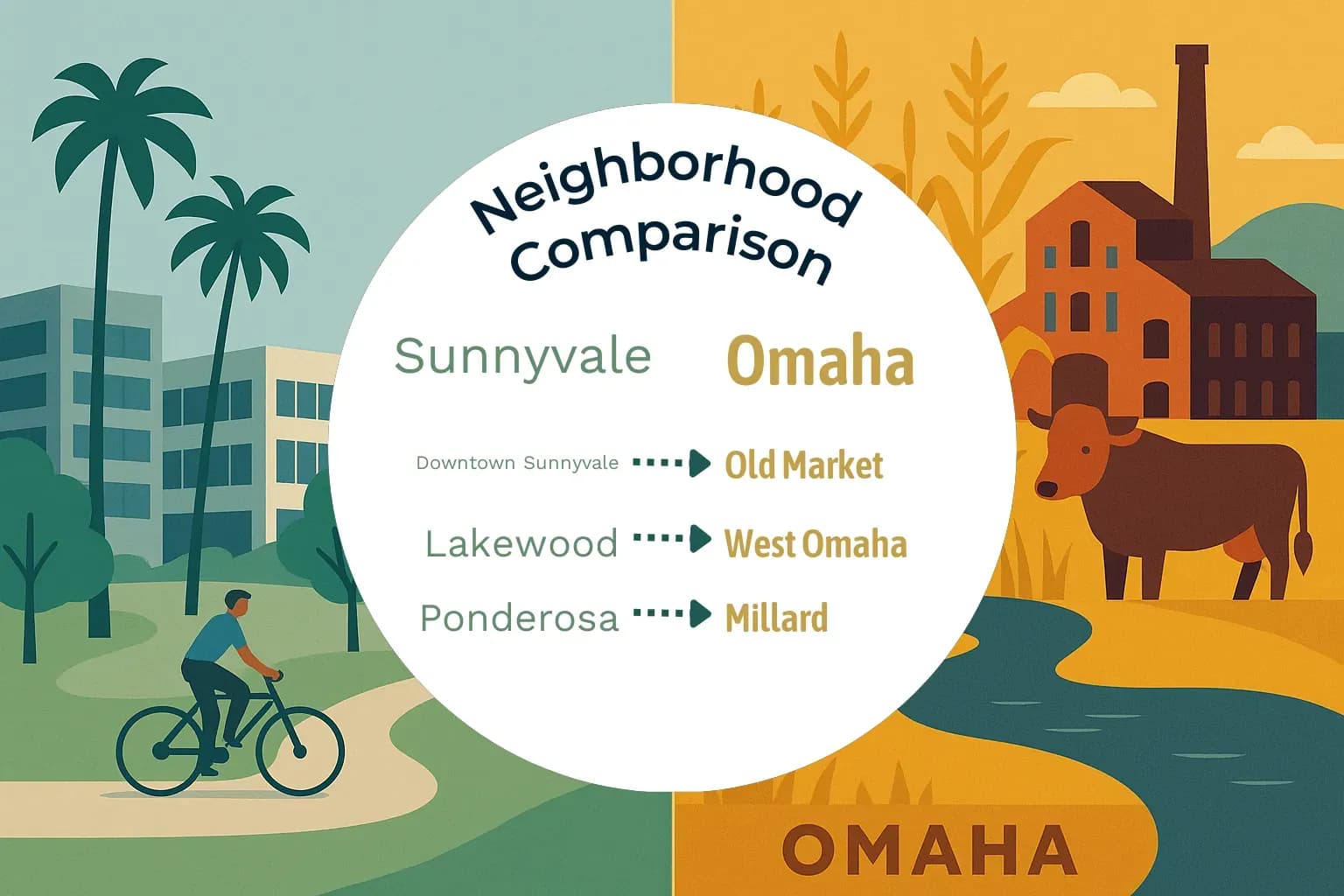Sunnyvale vs Omaha Neighborhood Comparison