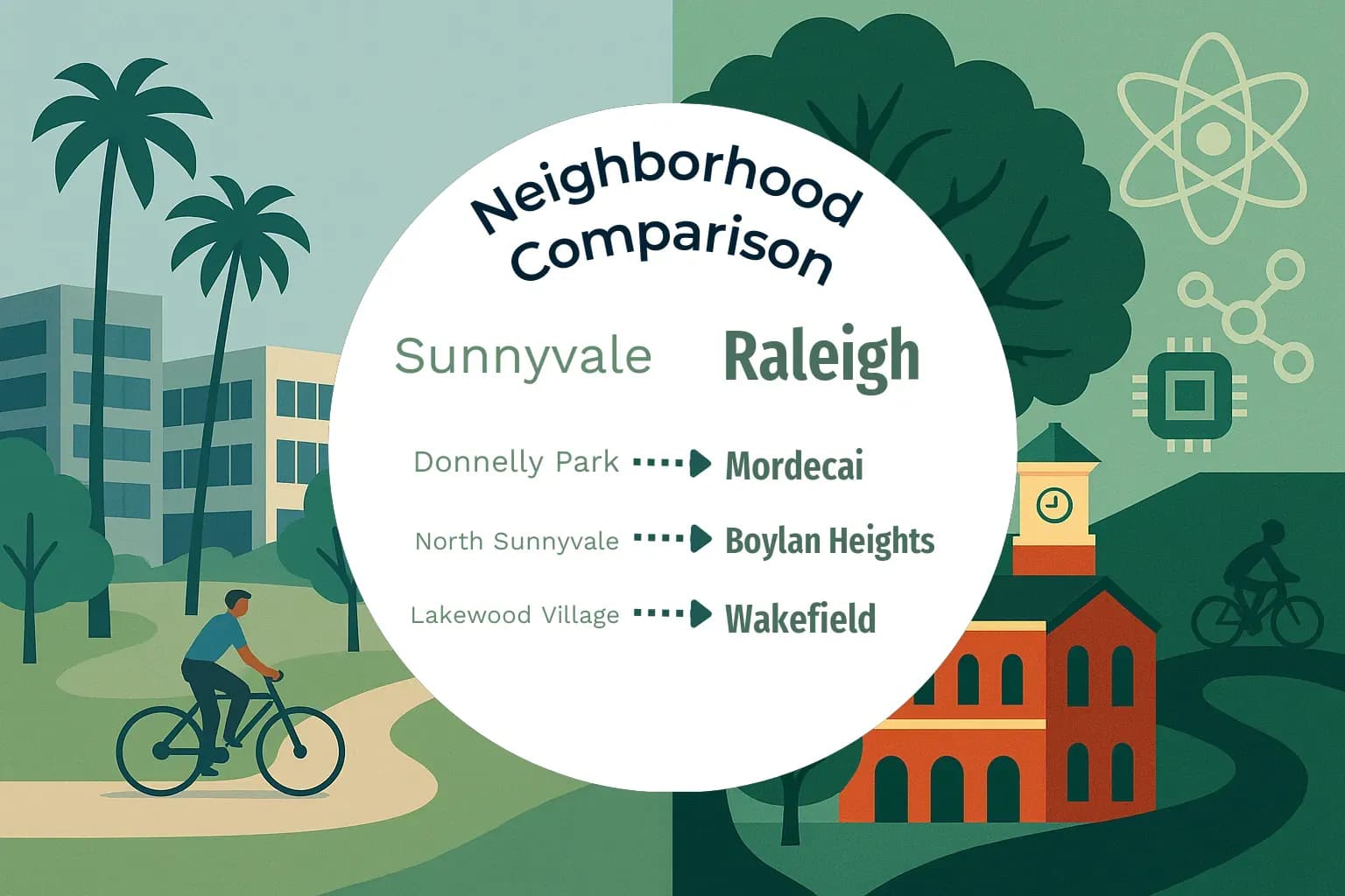 Sunnyvale vs Raleigh Neighborhood Comparison