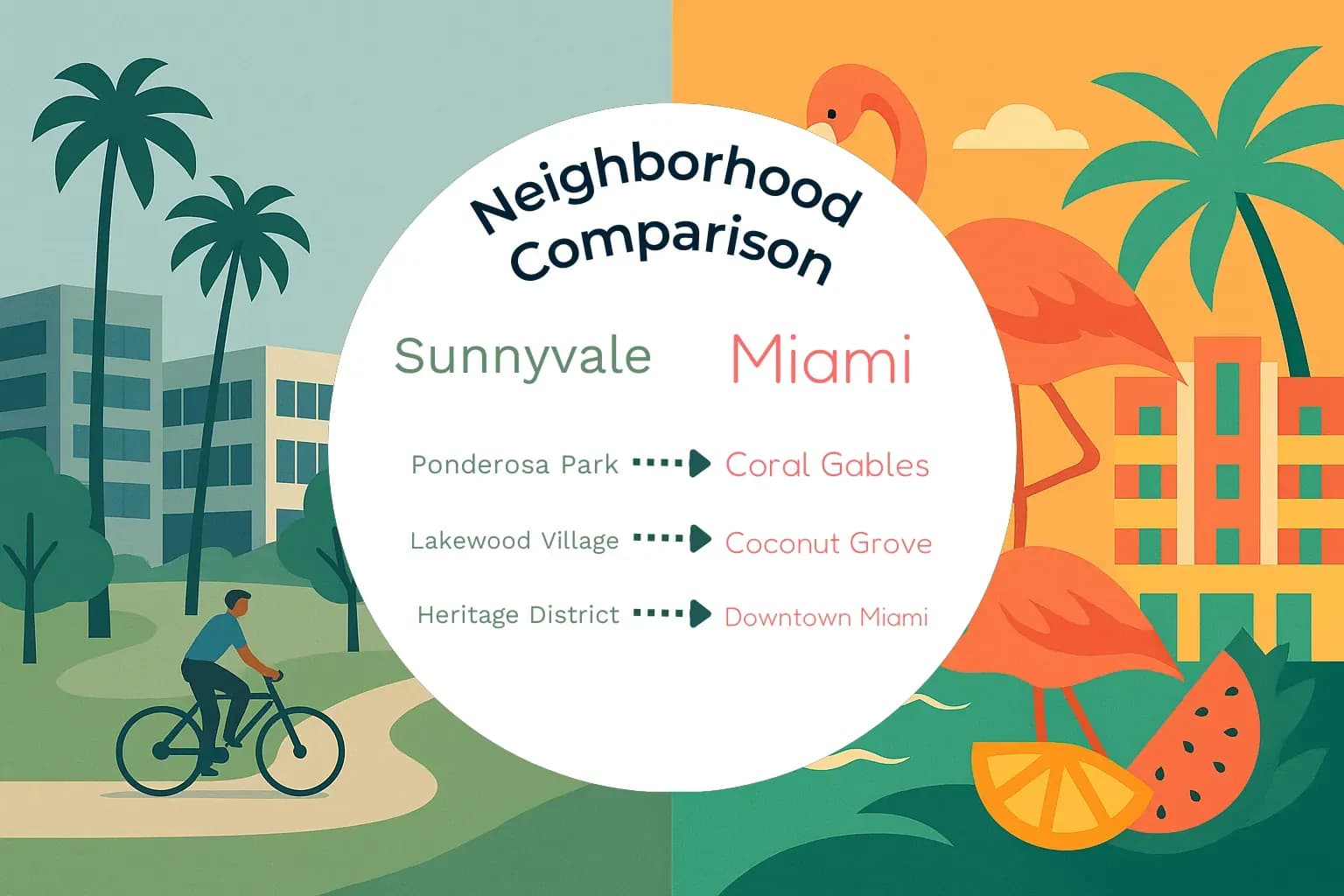 Sunnyvale vs Miami Neighborhood Comparison