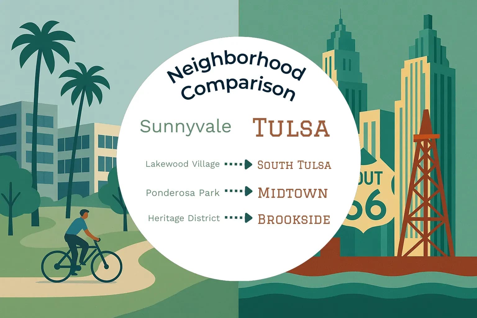 Sunnyvale vs Tulsa Neighborhood Comparison