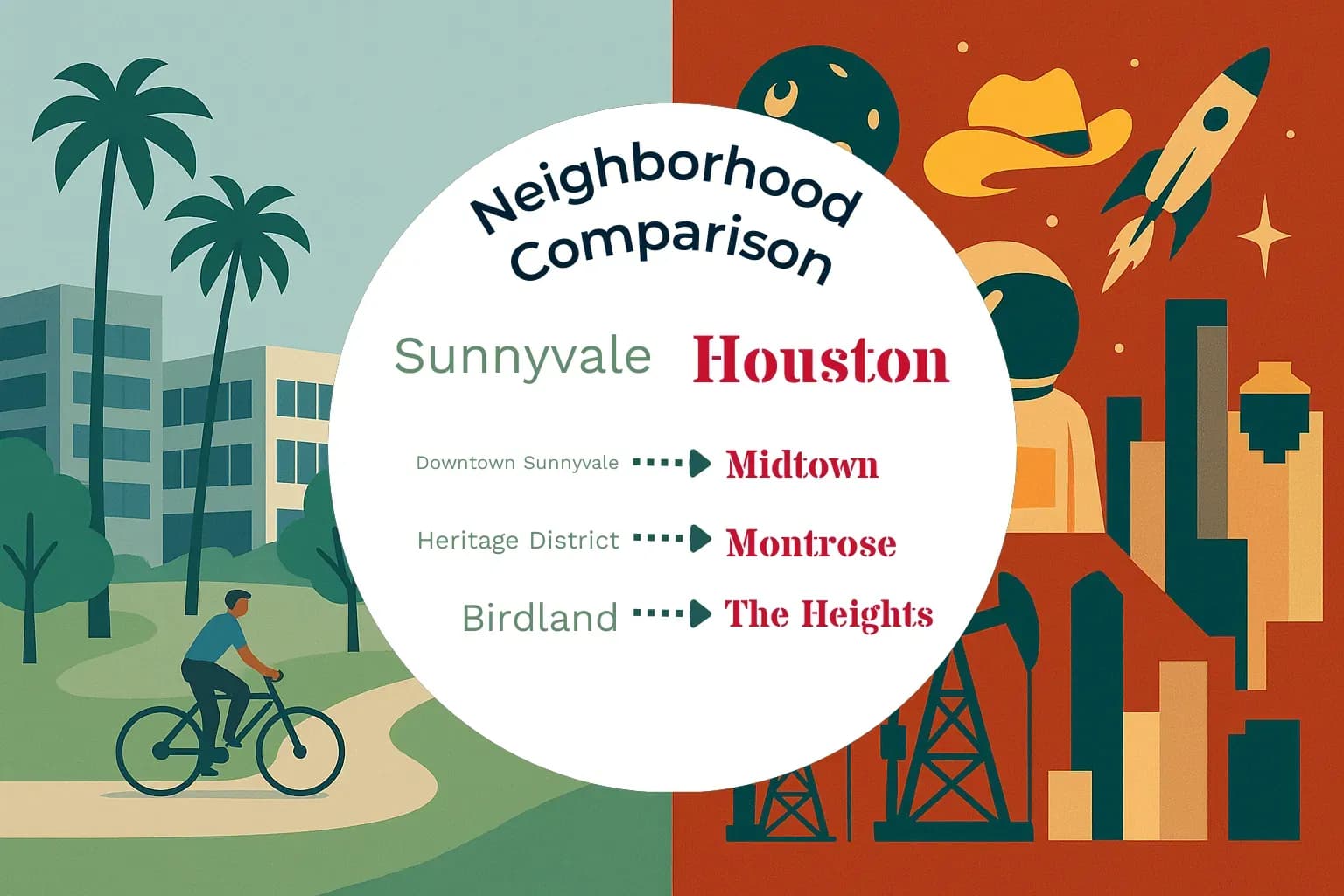 Sunnyvale vs Houston Neighborhood Comparison