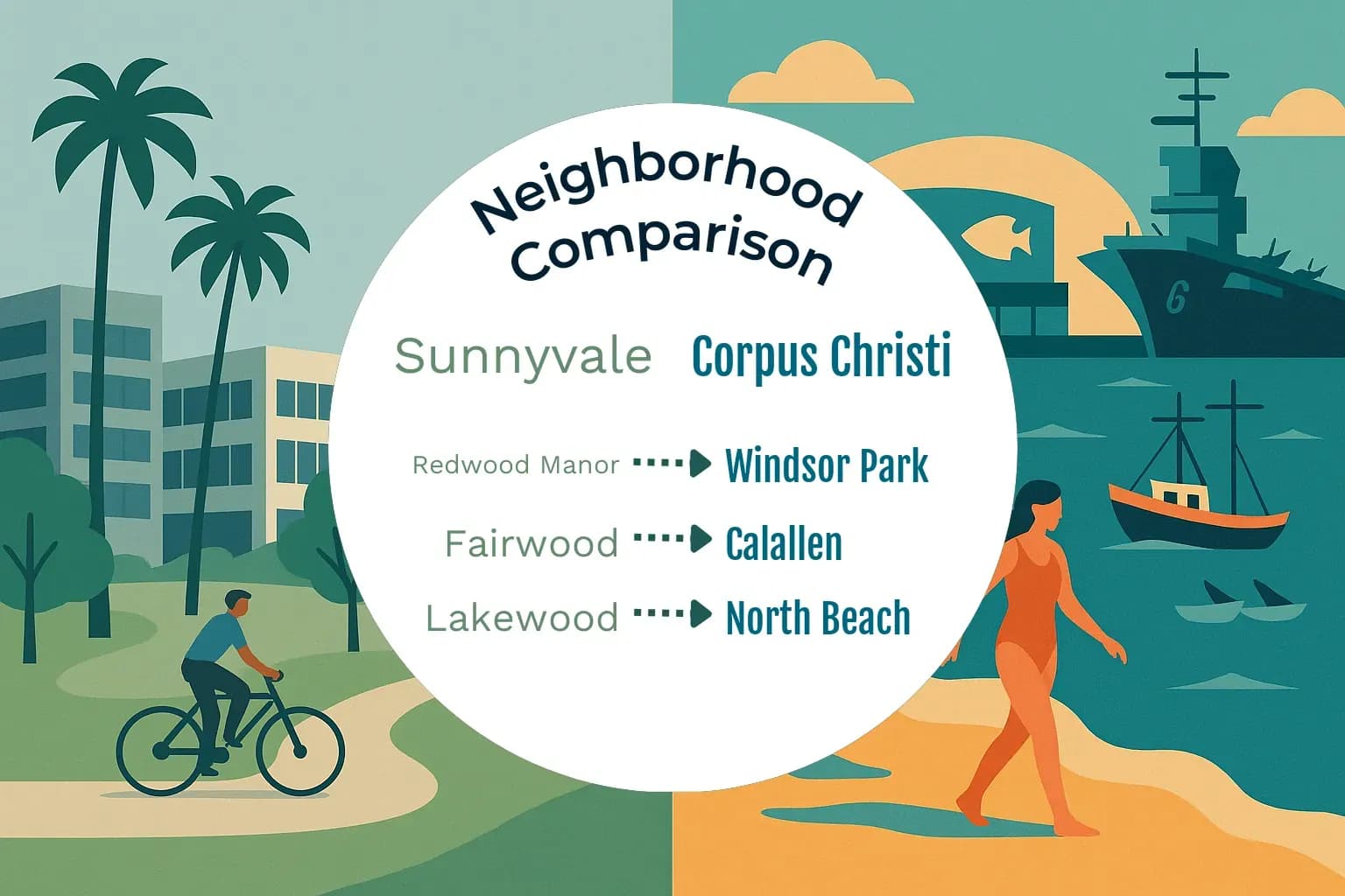Sunnyvale vs Corpus Christi Neighborhood Comparison
